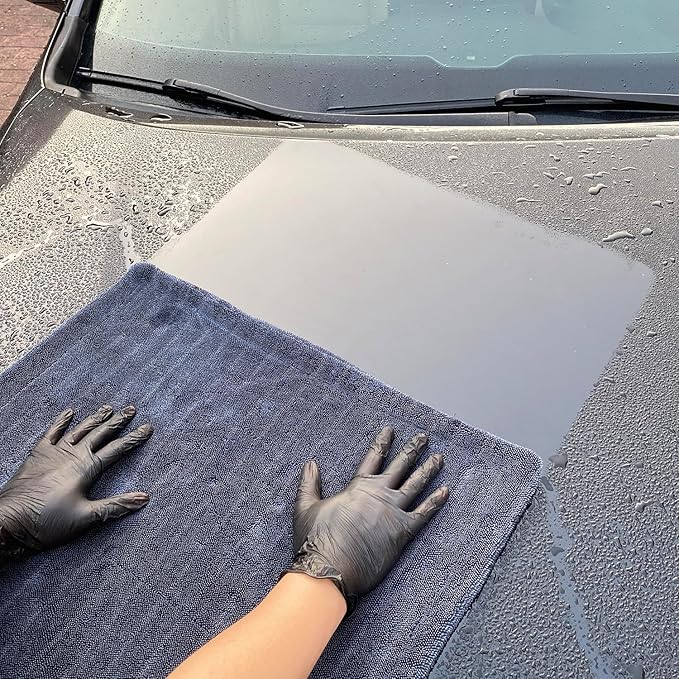 Car Drying Towel - 35"x 24" Microfiber Cloth Detailing Absorbent Chemical Without Streaks, Scratches, or Water Spots Double Twist Pile & Edgeless Design