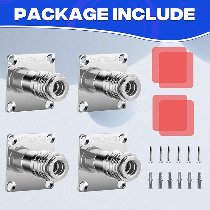 M MINGLE Automatic Foam Cannon Holder, Foam Cannon Wall Mount with 1/4" Quick Connect - 4 Pack
