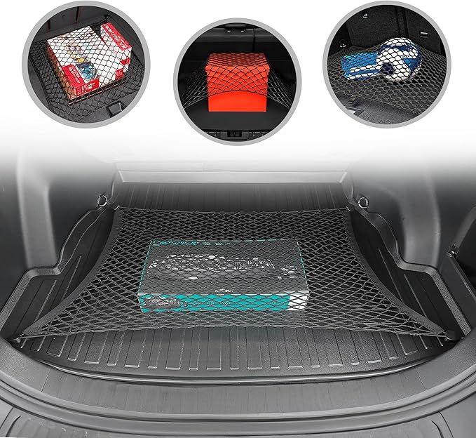 Rear Trunk Floor Style Mesh Cargo Net for Toyota RAV4 LE XLE 2019-2025 - Car Accessories - Premium Trunk Organizer and Storage - Cargo Net for SUV - Vehicle Carrier Organizer for Toyota RAV4
