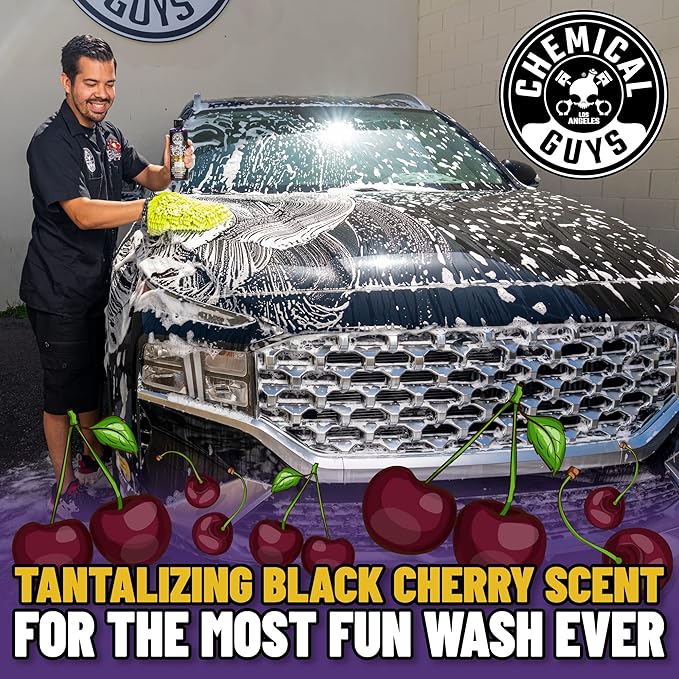 Chemical Guys CWS619 Black Light Foaming Car Wash Soap (Works with Foam Cannons, Foam Guns or Bucket Washes) Safe for Cars, Trucks, Motorcycles, RVs & More, 128 fl oz (1 Gallon), Black Cherry Scent