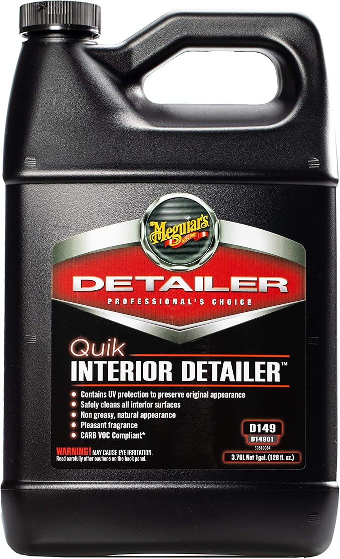 Meguiar's D14901 Detailer Quik Interior Detailer 3.79L safely cleans all interior surfaces