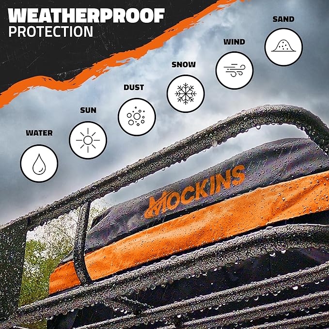 Mockins 50"x36"x4.5" Extendable Car Rooftop Cargo Carrier Rack | 250 Lbs. Capacity Weatherproof Steel Universal Roof Rack Basket | Heavy Duty Car Roof Cargo Carrier Set w/Ratchet Straps & Bungee Net