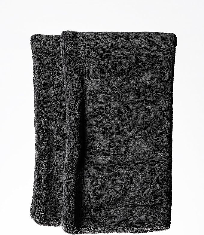 Pittstop Drying Microfiber Towel Large 24x35 Inch 1400 GSM, Edgeless Scratch-Free, Twisted Loop, Super Absorbent, Professional Grade Material, Heavy-Duty, Soft Durable, Car Drying Towel,