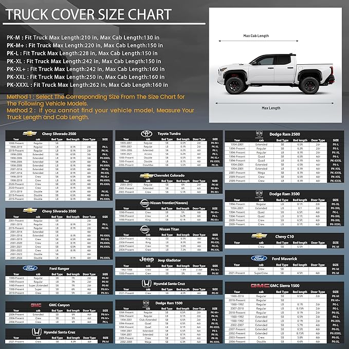 Car Cover Waterproof All-Weather,Heavy-Duty Outdoor Full Exterior Automobiles Snow Cover for Truck 221-228 inch,with Sun Visor,Anti-Scratch Cotton Lining & Zippered,Towel&Storage Bag