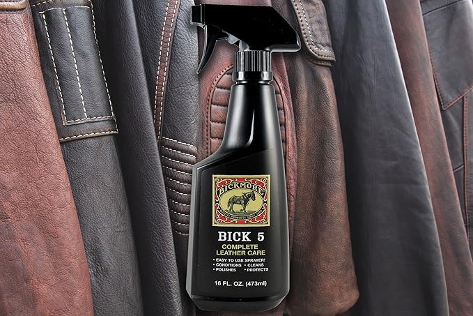 Bick 5 Leather Cleaner Conditioner Spray 16 fl oz, For All Leather Goods, USA Made