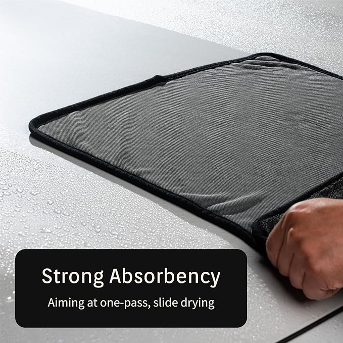 Twist Pile Car Drying Detailing Soft Microfiber Towel 620GSM (1-Pack, 23.6" x 19.7")