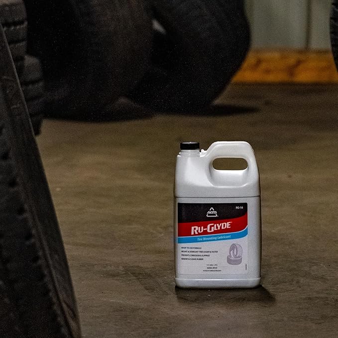 Ru-Glyde Tire Mounting Lubricant by AGS – 1 Gallon | Tire Bead Seating Lube & Rubber Rejuvenator | Prevents Rim Rust | No-Mix, Ready-to-Use Formula for Tire Changers, Auto Shops & DIY Tire Install