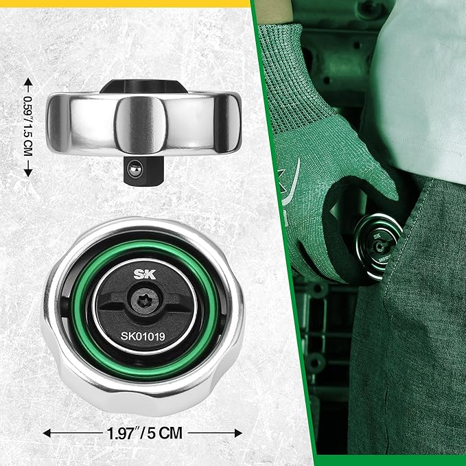 SK 3/8" Drive Gimbal Ratchet, 72 Tooth Gimbal Palm Ratchet, with Reversible Lever, Ideal for Tight Space