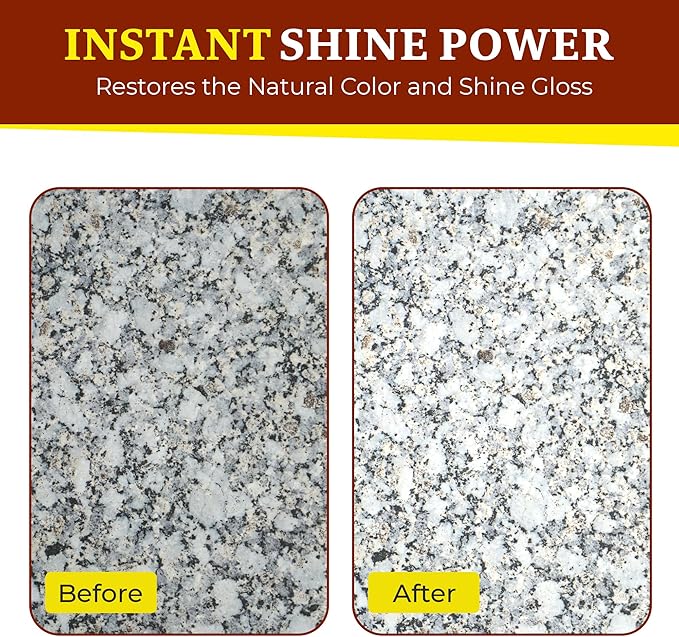 Rock Doctor Granite Polish Spray and Surface,18oz.Can Polish Tile, Marble, Kitchen Countertop, and Natural Stone Surfaces, Radiant Shine Pack of 6