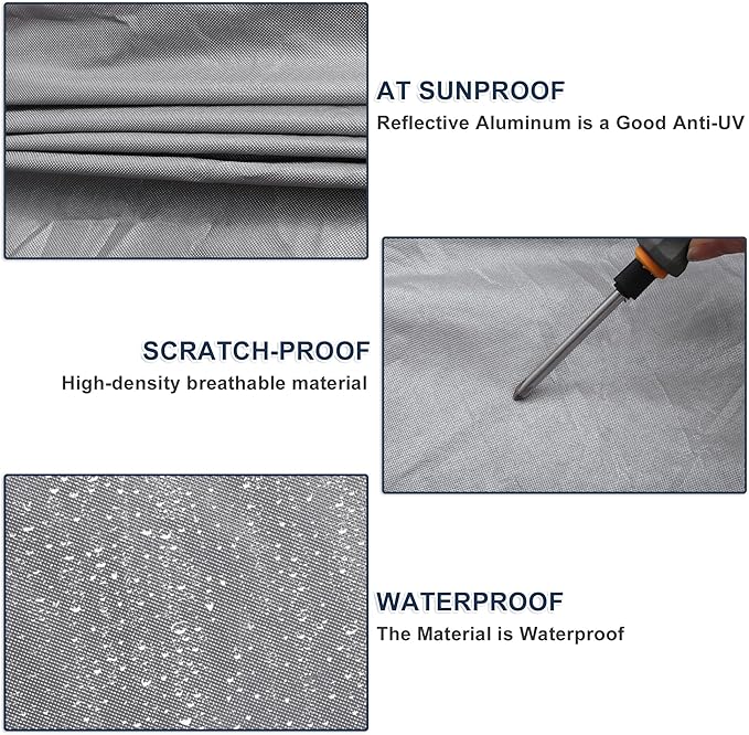 ACROPIX 1 Set Car Cover for Suzuki Jimny JB64W Jimny Sierra JB74W Outdoor Waterproof Sun Rain Dust Wind Snow Protection with Driver Door Zipper 1
