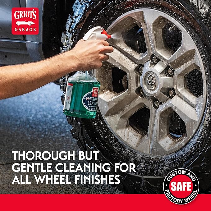 Griot's Garage Wheel Cleaner for All Finishes, Car Tire Rim Cleaning, Brake Dust and Grime Remover, PH Balanced, 11107, One Gallon