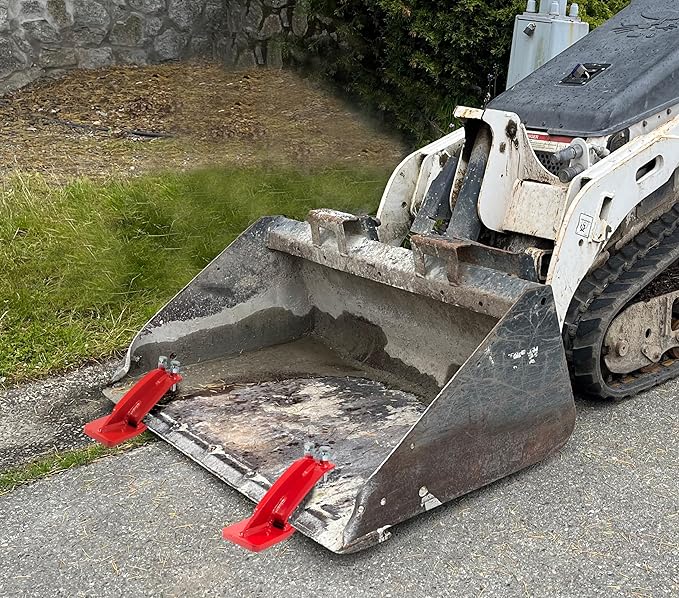 Tractor Bucket Protector – Heavy Duty Bucket Protector Skid Shoes, Upgraded Snow Skids for Tractor Bucket, Loader Edge With Lock Nuts for Snow Plowing, Leaf Clearing & Driveway Work