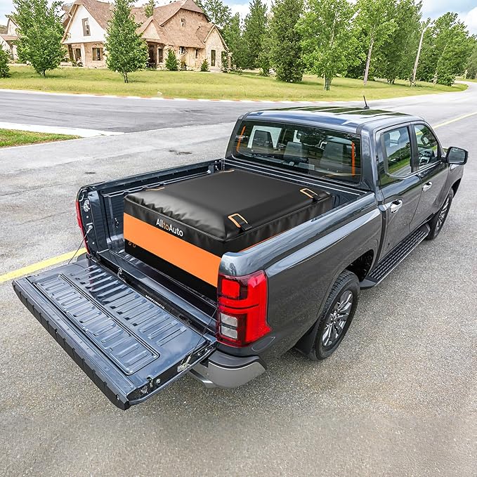[All-in-One Bundle] 26 CuFt Waterproof Truck Bed Cargo Bag with Heavy Duty Cargo Net, Storm-Proof Pickup Luggage Carrier (50"x40"x22"), Fits All Pickups, Includes Storage Bag & Bungee Net