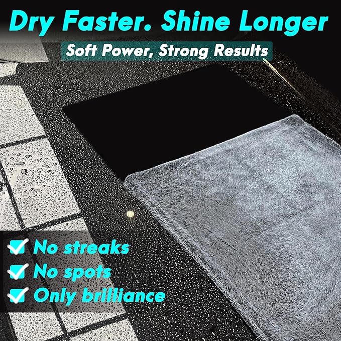 2 Pack 36"x 24" Microfiber Towels for Cars, Car Drying Towel, Drying Towels Car Detailing, 1200GSM Drying Microfiber Towel Car Wash Flash Detail Extra Large Super Absorbent Supplies Shammy Cloth