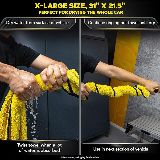 Meguiar's X190400 Supreme Shine Drying Towel, Large Super Plush‚ 1 Pack