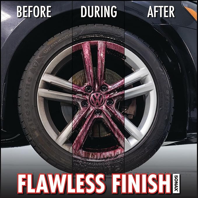 SONAX Wheel Cleaner Full Effect (230200) | Non-Acid Rim Cleaner | Color Changing Wheel-Cleaner-| Brake Dust-Cleaner-| Non-Acid Iron Remover-| (500 ml or 16.9 fl. oz.),(Pack of 2)