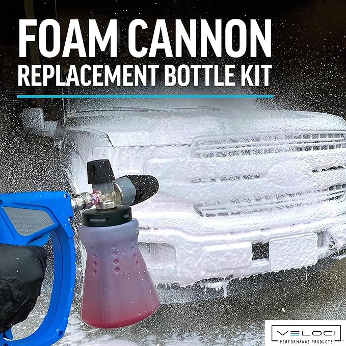 MTM Hydro Wide Mouth Foam Cannon Bottle Kit for Pressure Washer with Cap, Adapter and Filter, Plastic, 32 oz.