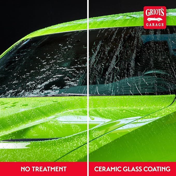 Griot's Garage Ceramic Glass Coating Kit for Car Detailing, Includes SiO2 Hydrophobic Protective Formula, Applicator Pad, and Towels, 10867