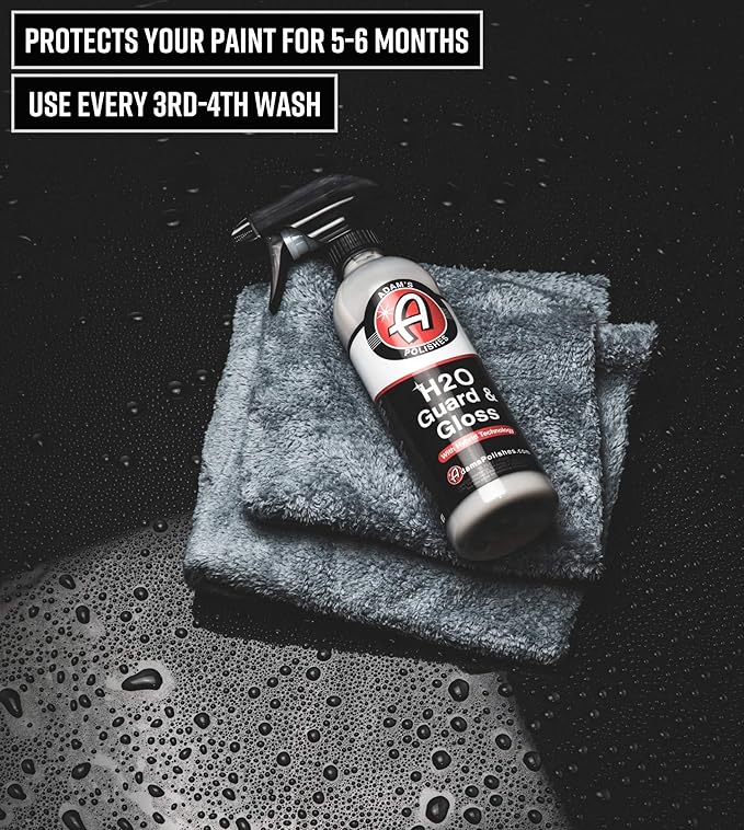 Adam's Polishes H2O Guard & Gloss - Revolutionary Hybrid Top Coat Technology Combines Silica Sealant and Quick Detailer Technology - Seals, Shines, and Protects All Exterior Surfaces (Collection)