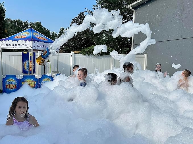 The Most Reliable and robust foam party solution - Up to 700 Gallons or 12 Rounds of bubble party fun - Compatible with ALL Foam Machines & Generators