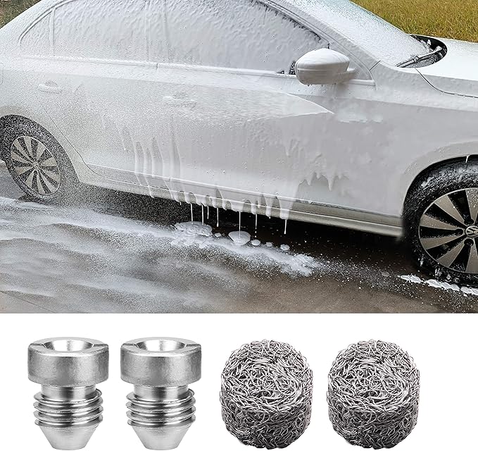 Tool Daily 1.1 mm Orifice for Foam Cannon and Foam Maker, Replacement Thread Nozzle and Mesh Filter for Snow Foam Lance, 3000 PSI