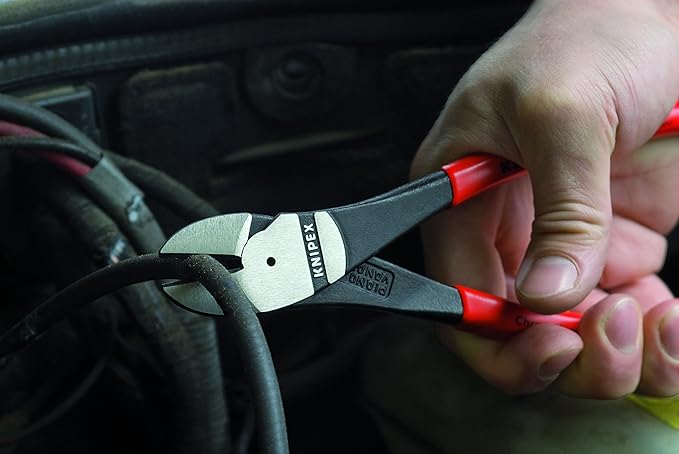 KNIPEX High Leverage Diagonal Cutters (7401250SBA), 10 inches and KNIPEX TwinGrip Pliers