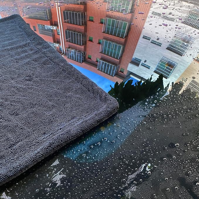 Car Drying Towel - 35"x 24" Microfiber Cloth Detailing Absorbent Chemical Without Streaks, Scratches, or Water Spots Double Twist Pile & Edgeless Design