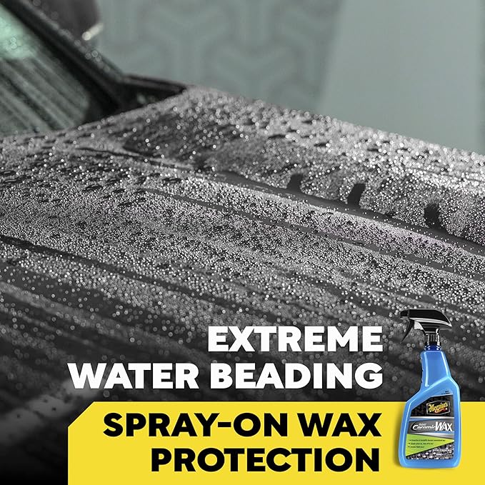 Meguiar's Hybrid Ceramic Wax Spray, 6 Pack (6 x 26 oz Bottles = 156 oz Total), SiO2 Hybrid Ceramic Car Wax for Exterior Paint, Spray On Rinse Off Protection with Extreme Water Beading