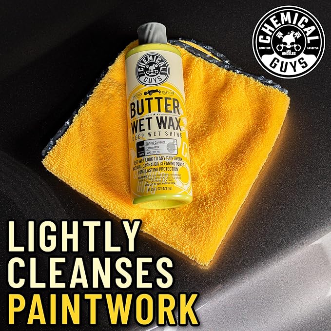 Chemical Guys WAC_201 Butter Wet Wax, Deep Wet Shine for Cars, Trucks, SUVs, RVs & More, 128 fl oz (1 Gallon) Banana Scent