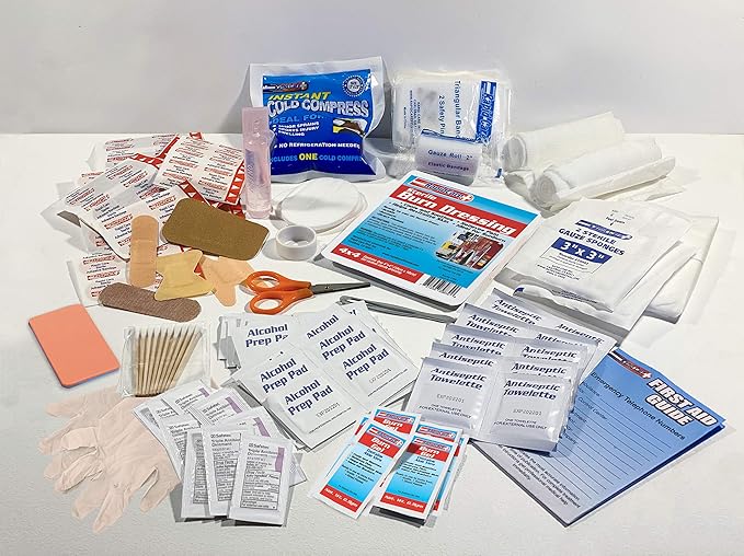 Rapid Care First Aid 839-1-12AN Premium Commercial Grade 25 Person First Aid Kit, Exceeds OSHA/ANSI 2015 Standards, in Detachable Wall Mountable Poly Case