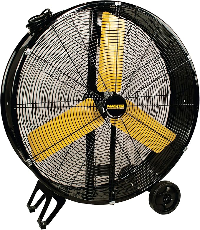 Master 30 Inch Industrial High Velocity Barrel Fan - Use for Shop, Garage or Warehouse, All-Metal Construction with Steel-Coated Safety Grill, 2 Speed Settings (MAC-30D)
