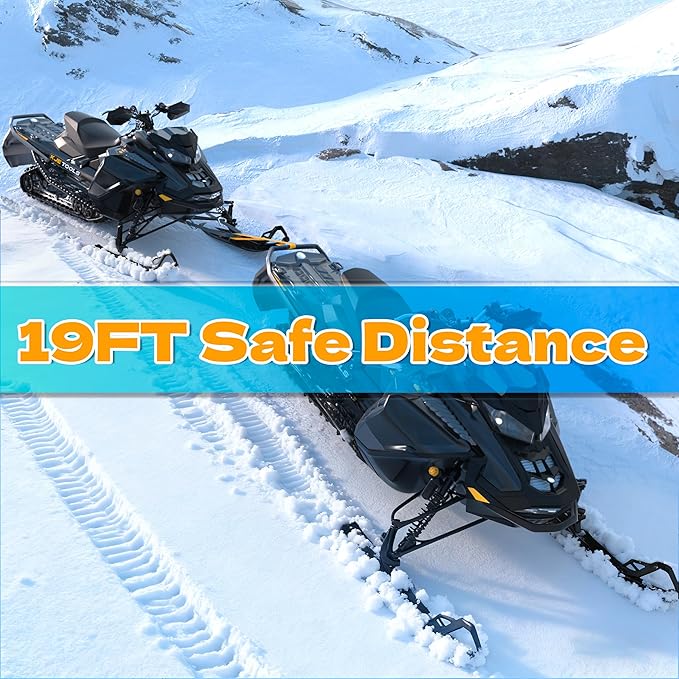 KJE Snowmobile Tow Strap 19FT, 1.2'' Heavy Duty Tow Straps with Two Hook -2200LBS Break Strength, Tow Rope Accessories for Snowmobile, ATV, Sled