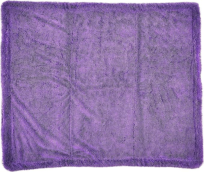 Maxshine 20" x 24" Universal Purple Car Drying Towel – 1200 GSM Rinse-Free Double-Sided Microfiber – Plush, Super Absorbent Towel for Car Wash & Detailing