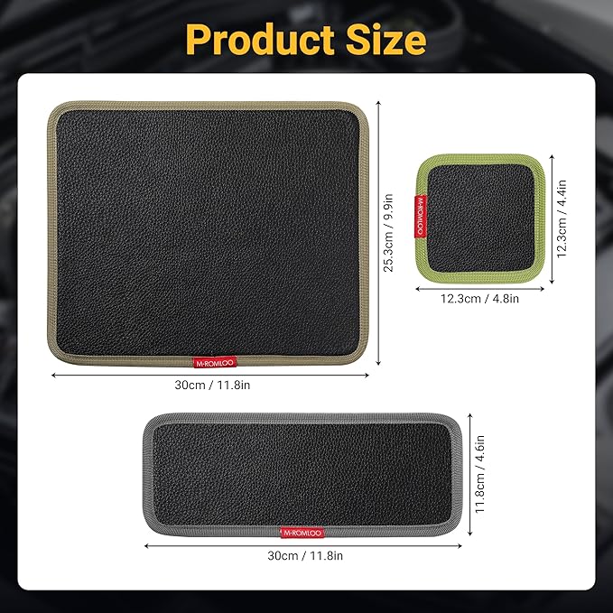 Magnetic Tool Mat Set, Mechanic's Magnetic Tray, Screw Mat & Garage Accessory （Medium）