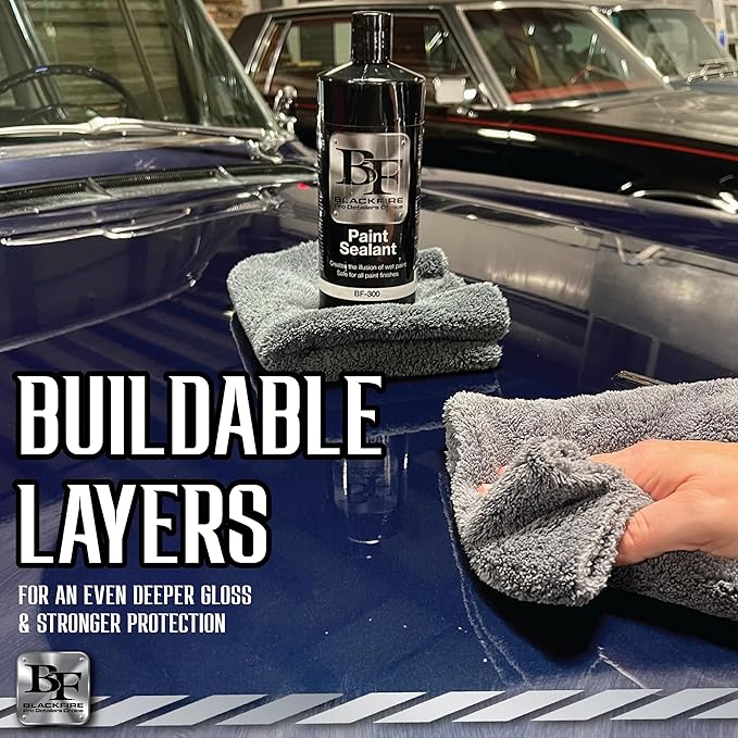 BLACKFIRE Paint Sealant | Long-Lasting Polymer Protection for Automotive Finishes | Enhances Gloss and Water Beading | Easy Application and Removal | BF-300 | 32oz