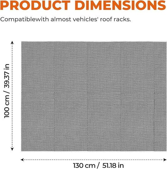 Anti-Slip Roof Cargo Bag Protective Mat, 51" x 39" Rubber Roof Rack Pad – Scratch-Resistant & Waterproof Car Rooftop Luggage Mat for SUV, Van & Most Vehicles