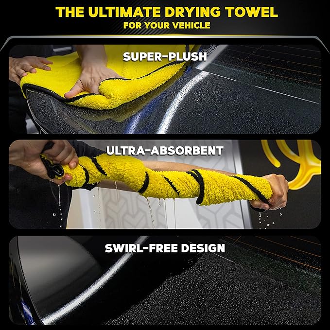 Meguiar's X190400 Supreme Shine Drying Towel, Large Super Plush‚ 1 Pack