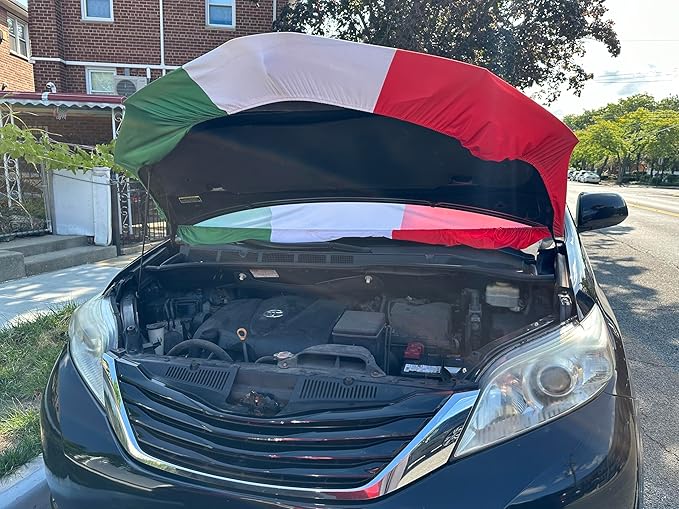 Car Hood Cover Country Flag Hood Cover Durable Weatherproof Universal Fit Car Cover for All Seasons Protection Custom Fit for Cars Trucks SUVs (Mexico)