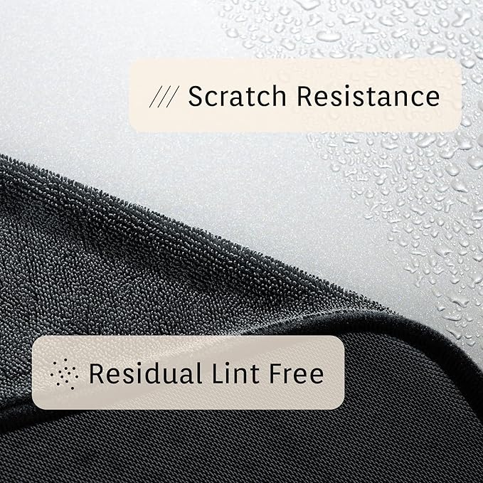 Twist Pile Car Drying Detailing Soft Microfiber Towel 620GSM (1-Pack, 23.6" x 19.7")