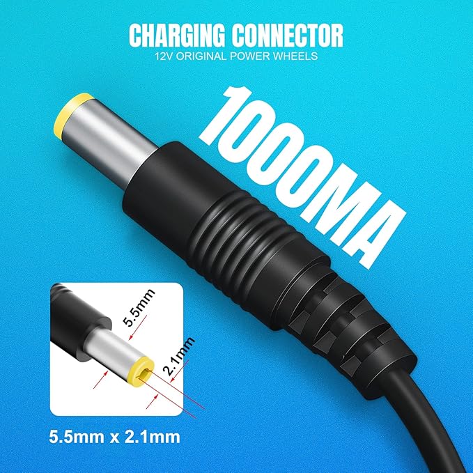 12v Charger for Kids Ride On Toys Car 12 Volt Battery Charger for Best Choice Products SUV Kid Trax Dynacraft Kidzone Bumper Car Jeep Electric Mercedes Lamborghini Powered Wheel Charger