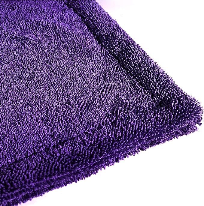 Maxshine 20" x 24" Universal Purple Car Drying Towel – 1200 GSM Rinse-Free Double-Sided Microfiber – Plush, Super Absorbent Towel for Car Wash & Detailing