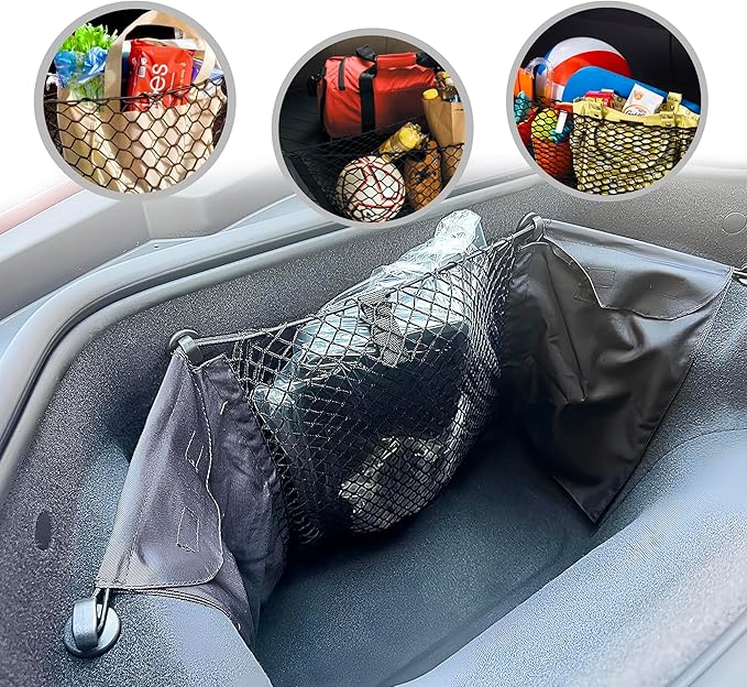 Envelope Style Front Trunk Mesh Cargo Net for Chevrolet Corvette Stingray 2020-2026 - Car Accessories - Premium Trunk Organizer and Storage - Vehicle Carrier Organizer for Chevrolet Corvette C8