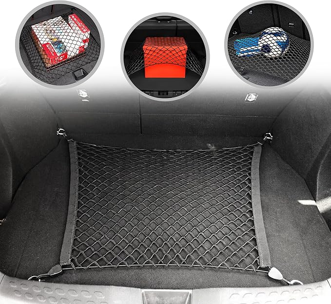 Rear Floor Style Trunk Mesh Cargo Net for Toyota Corolla Cross L LE XLE 2022-2025 - Car Accessories - Premium Trunk Organizers and Storage - Vehicle Carrier Organizer for Toyota Corolla Cross