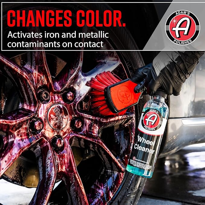 Adam's Polishes Wheel Cleaner 2-Pack - Tough Wheel Cleaning Spray for Car Wash | Rim Cleaner & Brake Dust Remover | Safe On Chrome Clear Coated & Plasti Dipped Wheels | Use w/Wheel Brush
