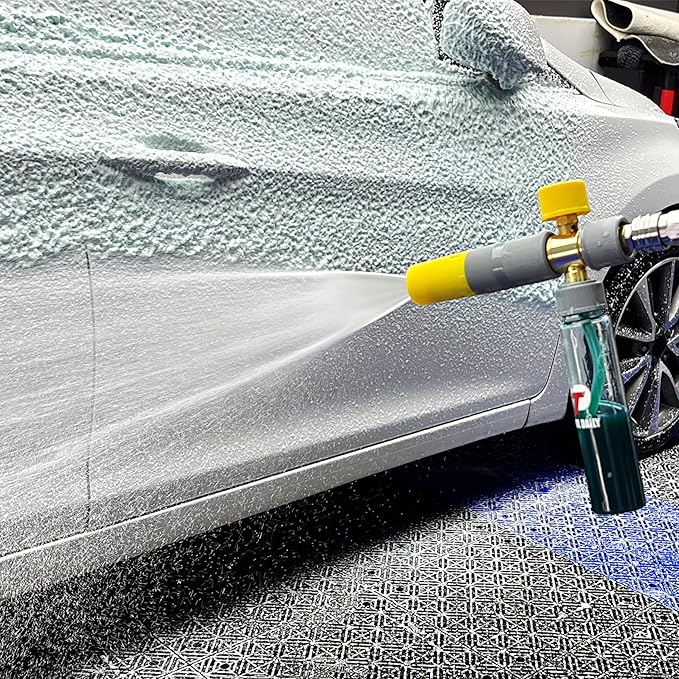 Tool Daily Foam Cannon, Small Foam Cannon for Pressure Washer, 5 Power Washer Nozzle Tips, 1/4 Inch Quick Connect