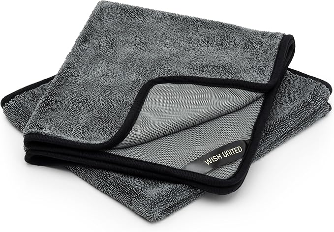 Twist Pile Car Drying Detailing Microfiber Towel 620GSM (2-Pack, 23.6" x 19.7")
