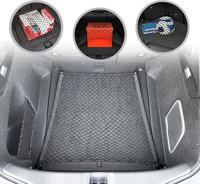 Floor Style Automotive Elastic Trunk Mesh Cargo Net for Acura Integra 2023-2026 - Premium Trunk Organizers and Storage - Luggage Net for Sedan - Best Car Organizer for Acura Integra (DE)