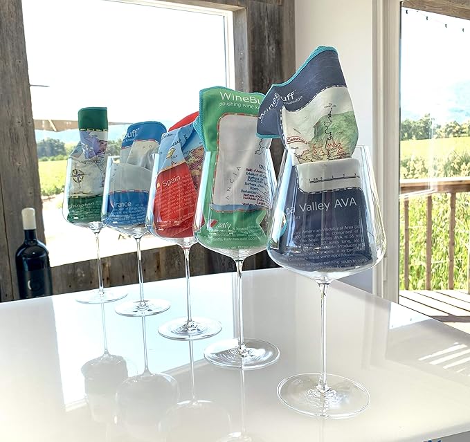 WineBuff Microfiber Polishing Towel | Perfect for Wine Glasses, Kitchenware and More | Leaves Glass and Stainless Steel Spotless | Washington State Edition