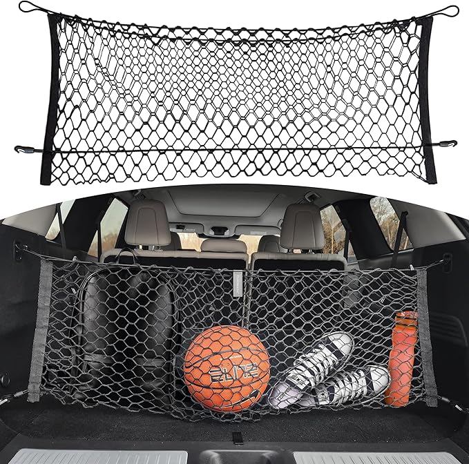Envelope Style Trunk Mesh Cargo Net for Infiniti JX35 QX60 + HYBRID 2013 - 2025, Automotive Exterior Accessories - Car Trunk Storage Organizers, Cargo Bed Net for Car, Smart Vehicle Storage Organizer