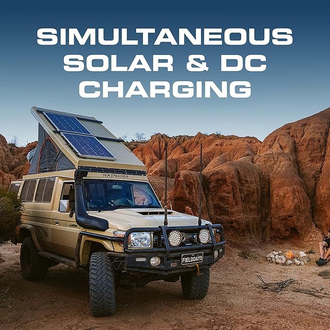 REDARC Dual Input 50A in-Vehicle DC to DC Battery Charger with MPPT Solar Regulator, Green Power Priority, 12V/24V Compatible, for Lithium, AGM, Gel, Lead Acid, Calcium, LiFePO4 Batteries